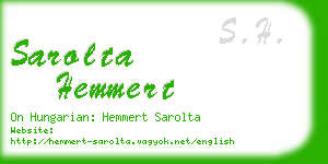 sarolta hemmert business card